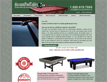 Tablet Screenshot of discountpooltables.ca